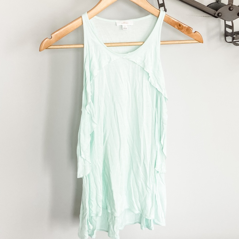 Wilfred from Aritzia Mint Ruffle Tank